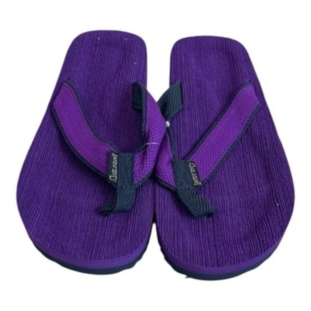 Lands' End Purple Terry Cloth Flip Flop Sandals Women’s Size 9 New